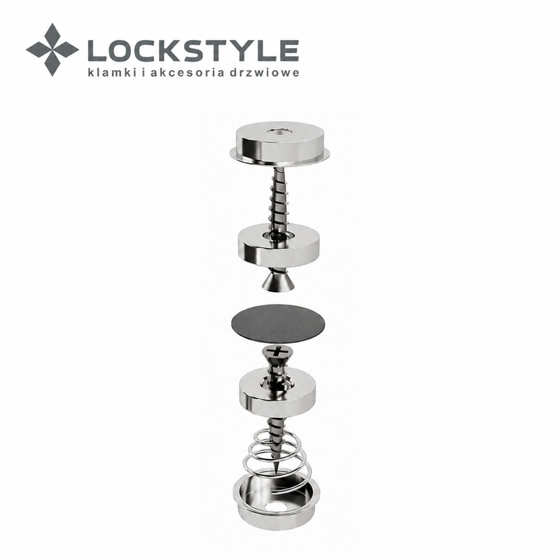 Дверной ограничитель-ригель магнитный LOCKSTYLE, скрытый Mod. CLOSE ANTHRACITE (графит)