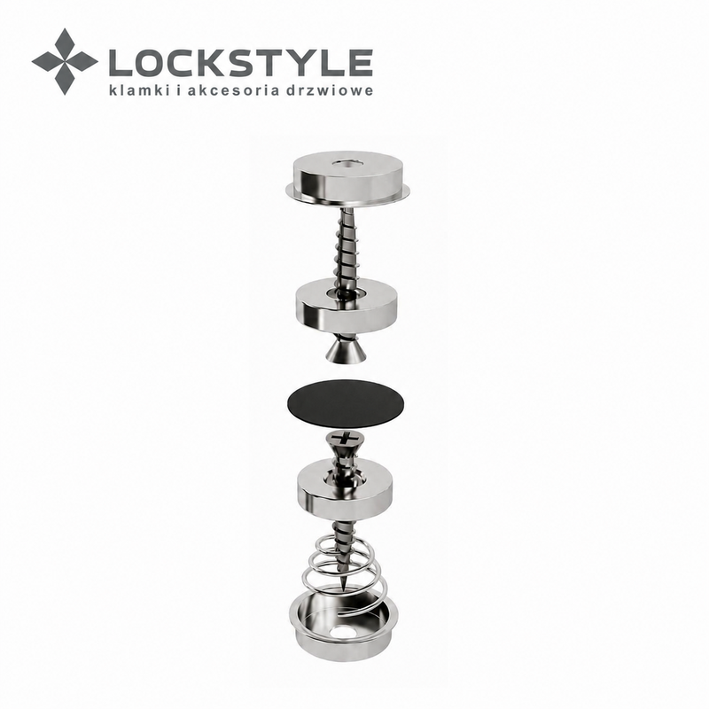 Дверной ограничитель-ригель магнитный LOCKSTYLE, скрытый Mod. CLOSE BLACK (черный)