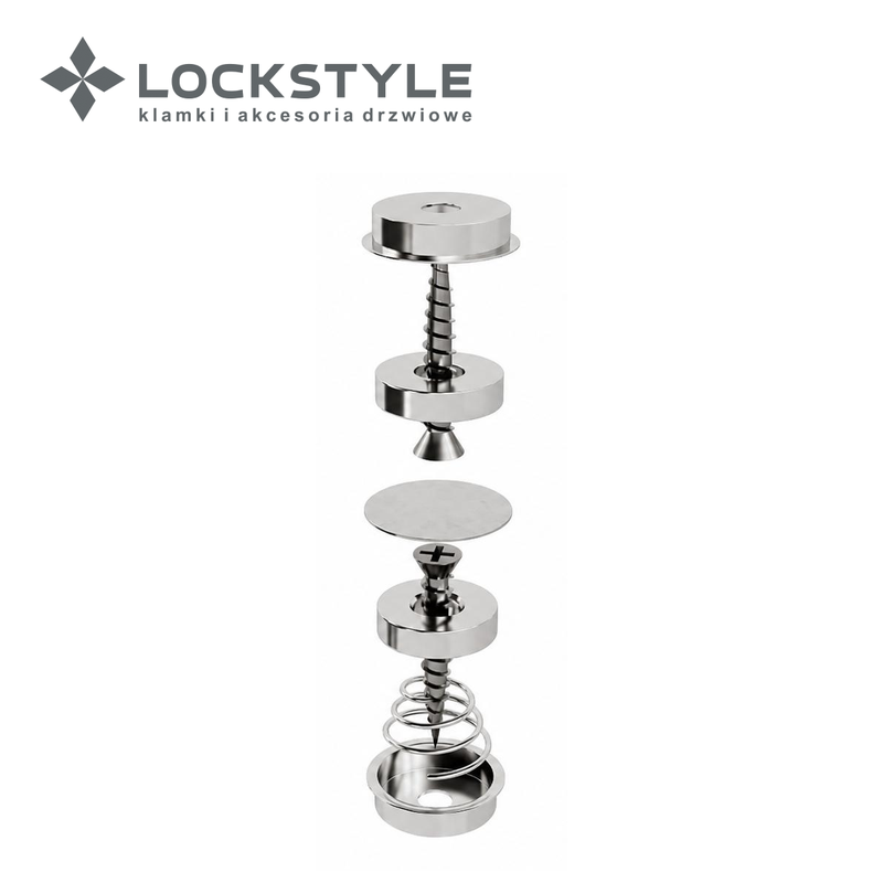 Дверной ограничитель-ригель магнитный LOCKSTYLE, скрытый Mod. CLOSE MATT CHROME (мат хром)