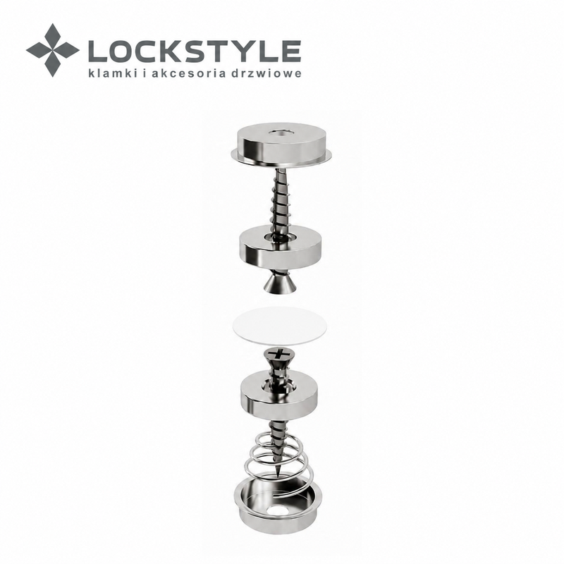 Дверной ограничитель-ригель магнитный LOCKSTYLE, скрытый Mod. CLOSE WHITE (белый)