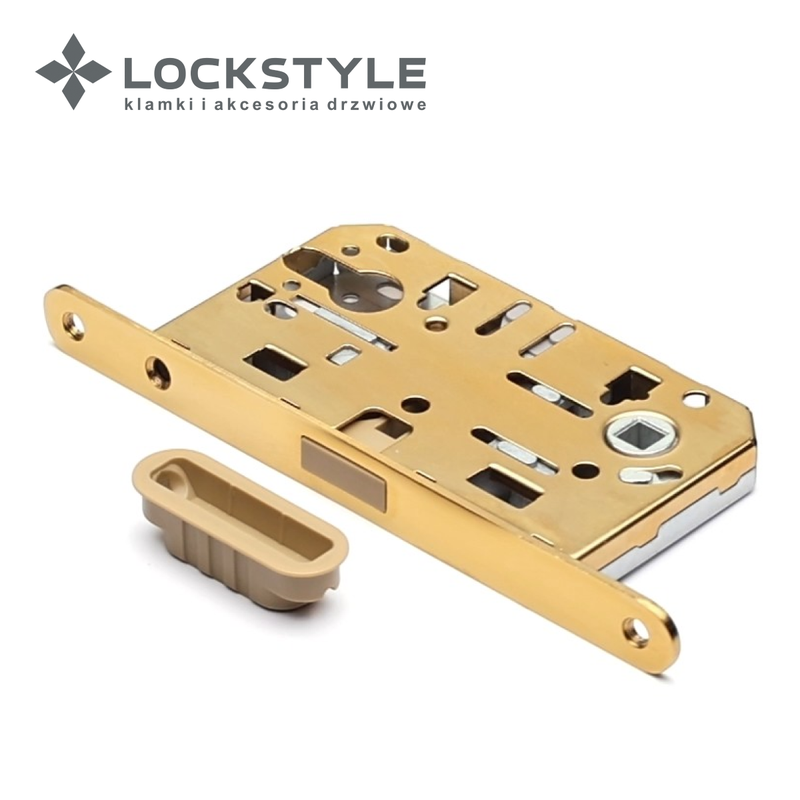 Механизм дверной магнитный LOCKSTYLE M411C ET GL PVD (стандарт AGB) комплект с ответной планкой