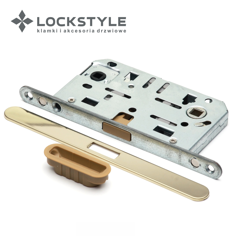 Механизм дверной магнитный LOCKSTYLE M412B WC GL с лицевой и ответной планками