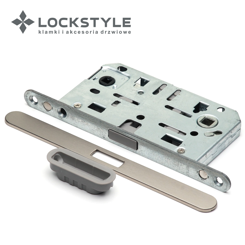 Механизм дверной магнитный LOCKSTYLE M412B WC NBM с лицевой и ответной планками