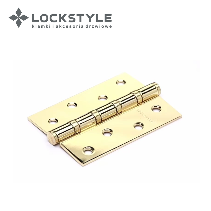 Петля дверная LOCKSTYLE 4 PB-F золото, универсальная (с шариковыми подшипниками)
