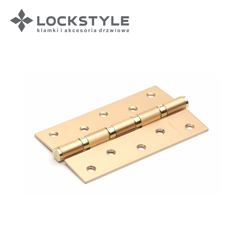 Петля дверная LOCKSTYLE 5 BB-F матовое золото, универсальная (с шариковыми подшипниками)