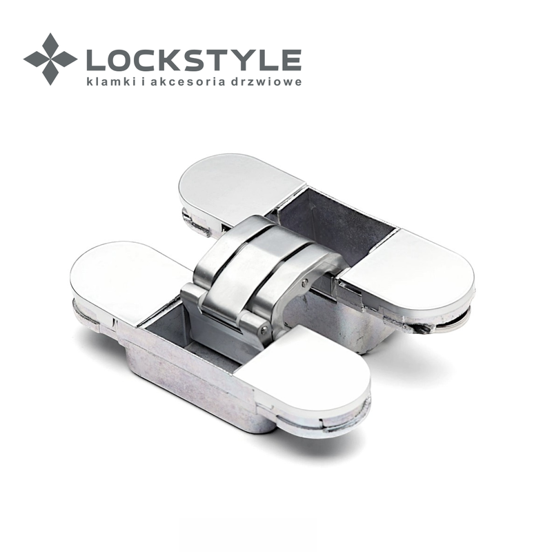 Петля скрытая 3D LOCKSTYLE, модель ECLIPSE 2.0 комплект MATT CHROME (матовый хром)