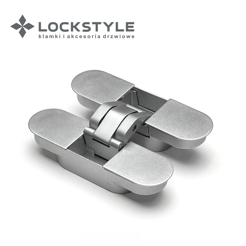 Петля скрытая 3D LOCKSTYLE, модель ECLIPSE 2.2 комплект MATT CHROME (матовый хром)