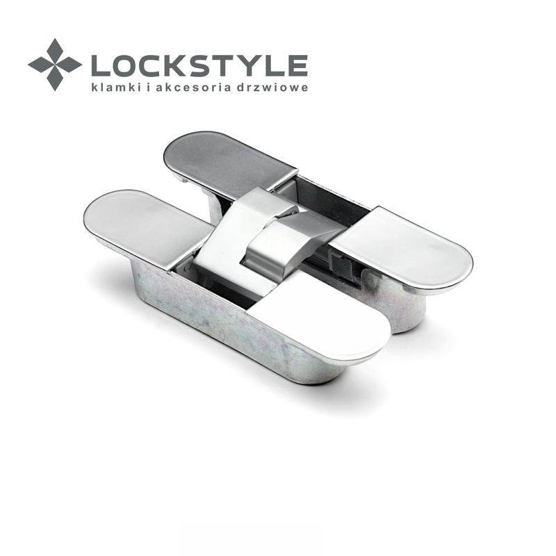 Петля скрытая 3D LOCKSTYLE, модель ECLIPSE 3.0 комплект MATT CHROME (матовый хром)