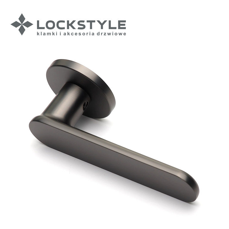 Ручки дверные LOCKSTYLE AMBER R BBN (графит)